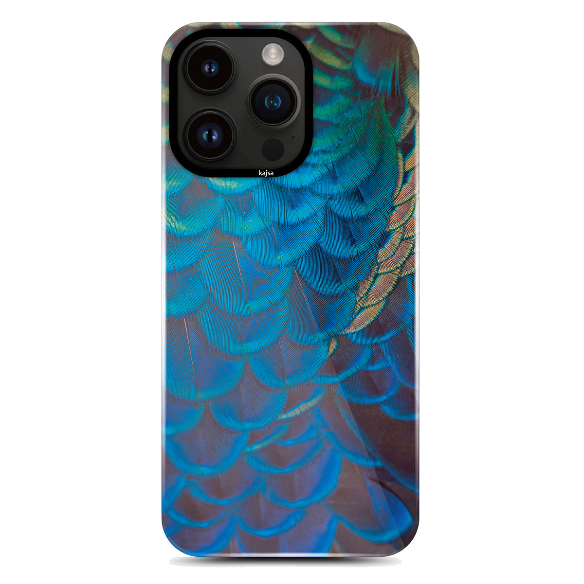 Apple iPhone 14 Pro Max Kılıf HD Desenli Kajsa Shield Plus Wild Serisi Kapak Mavi