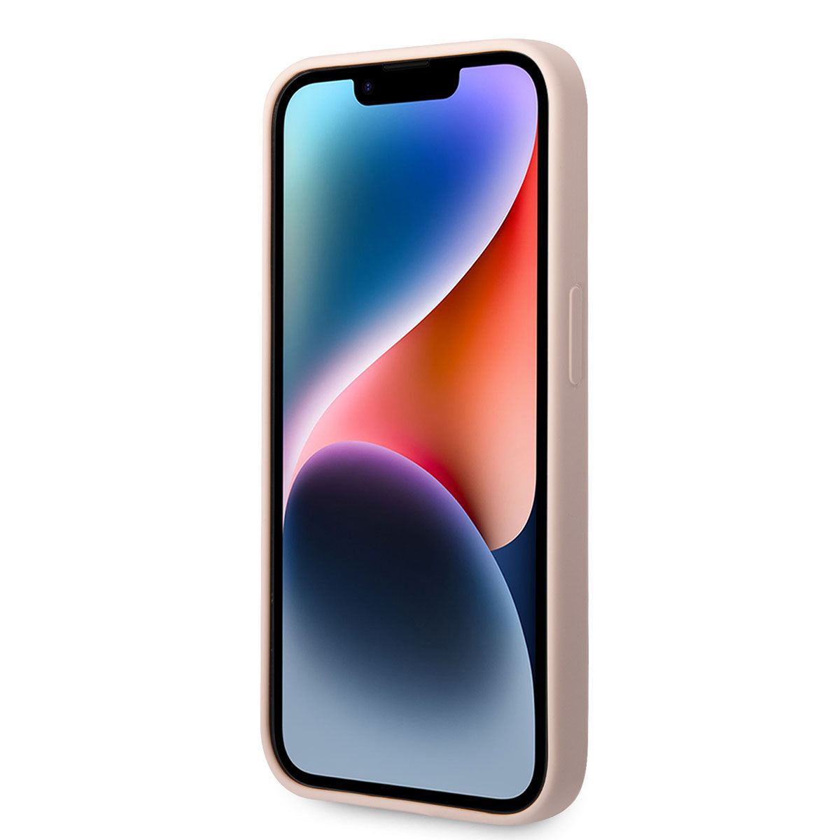 Apple iPhone 14 Pro Max Kılıf Karl Lagerfeld Magsafe Şarj Özellikli Silikon K&C Dizayn Kapak Pembe Açık