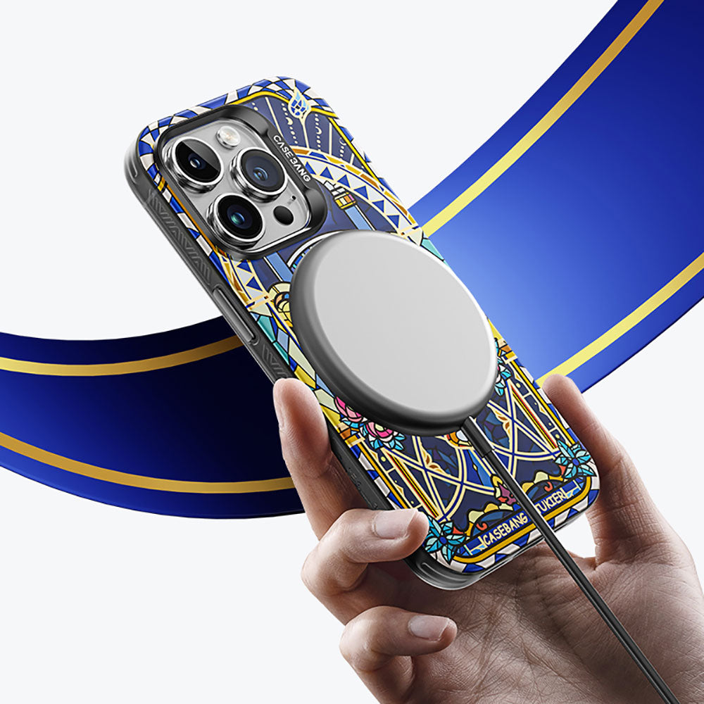 Apple iPhone 14 Pro Max Kılıf Magsafe Şarj Özellikli Benks Casebang Memory & Meditation Kapak Beyaz