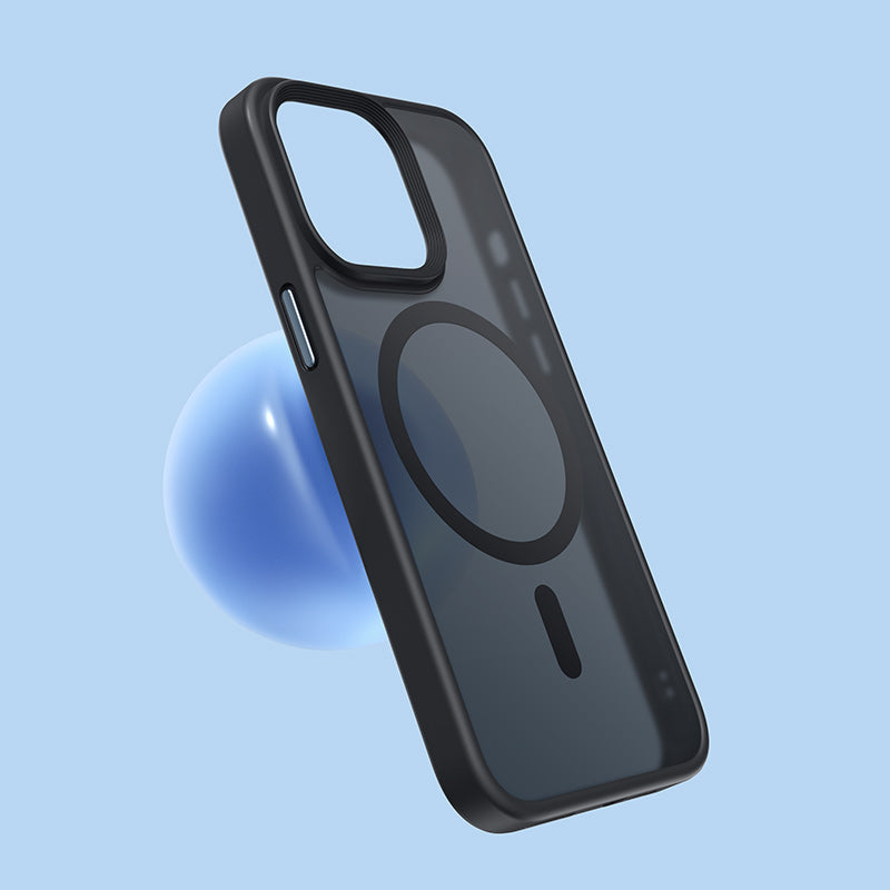 Apple iPhone 14 Pro Max Kılıf Magsafe Şarj Özellikli Benks Mist Hybrid Kapak Siyah