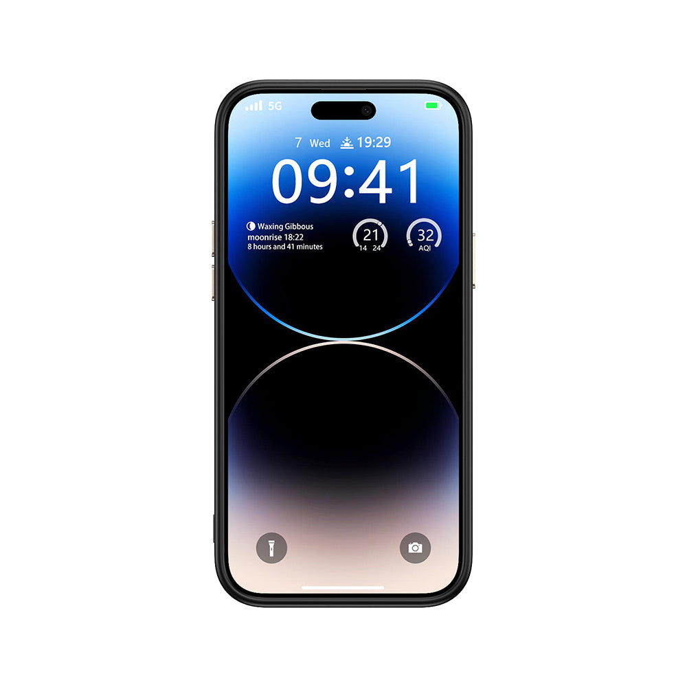 Apple iPhone 14 Pro Max Kılıf M-safe Şarj Özellikli Karbon Fiber Görünümlü Zore Antina Kapak Mavi