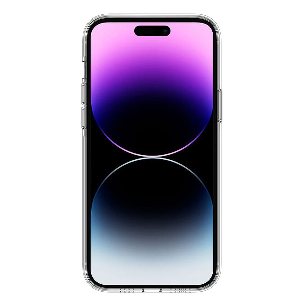 Apple iPhone 14 Pro Max Kılıf Magsafe Şarj Özellikli Transparan Sert PC Wlons Pita Kapak Renksiz