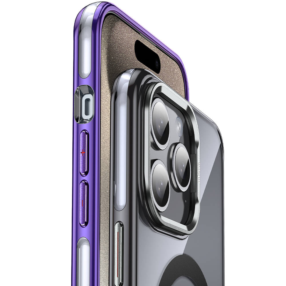 Apple iPhone 14 Pro Max Kılıf Magsafe Şarj Özellikli Wlons Standlı Efsane Kapak Gold