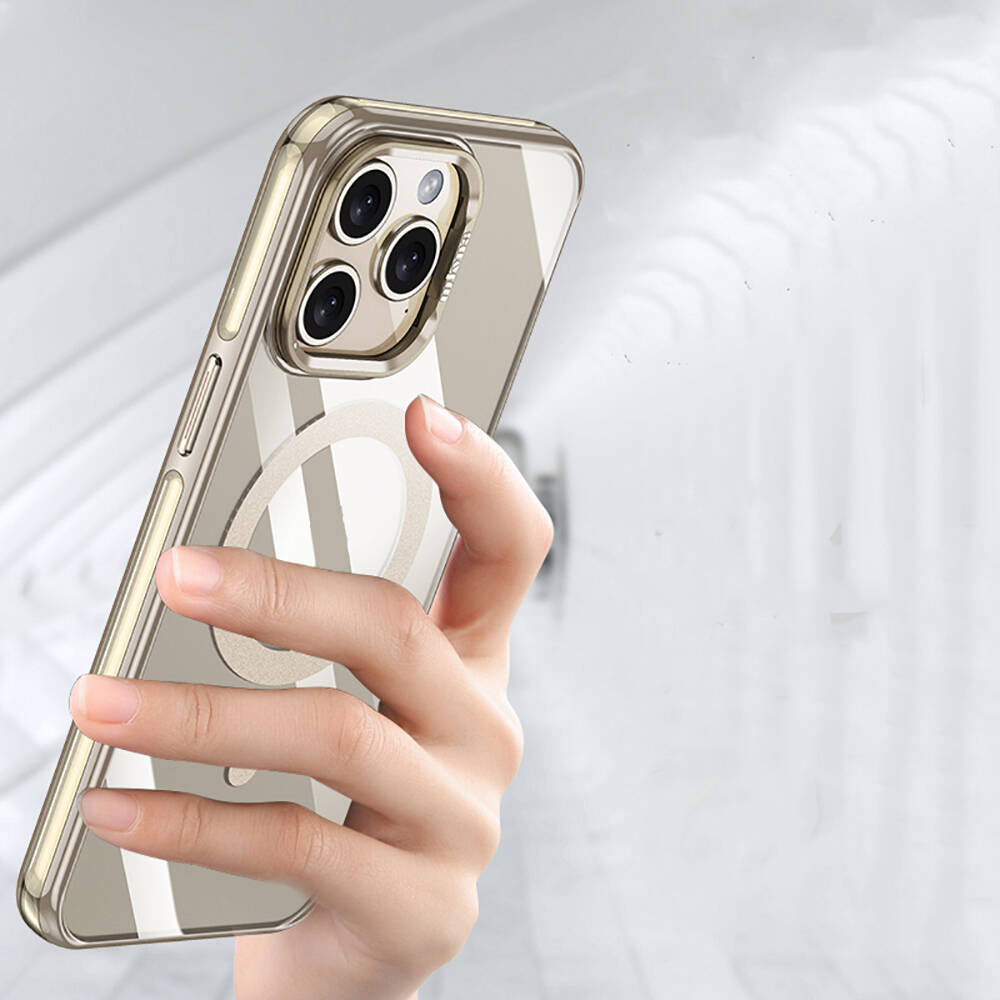 Apple iPhone 14 Pro Max Kılıf Magsafe Şarj Özellikli Wlons Standlı Efsane Kapak Siyah