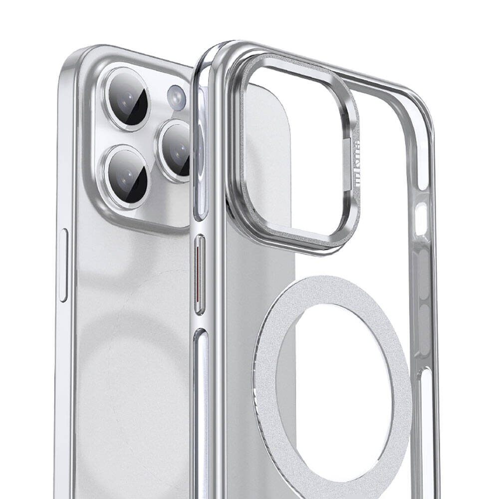 Apple iPhone 14 Pro Max Kılıf Magsafe Şarj Özellikli Wlons Standlı Efsane Kapak Gold