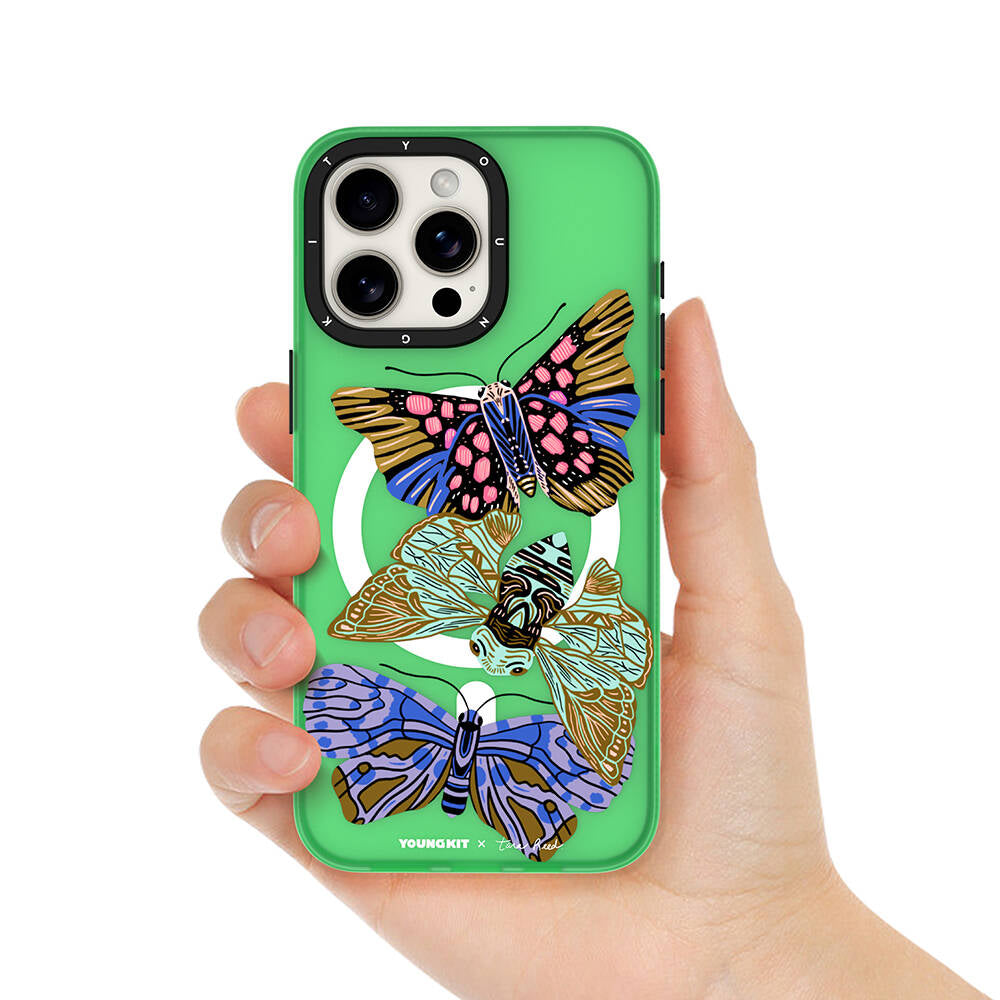 Apple iPhone 14 Pro Max Kılıf Magsafe Şarj Özellikli YoungKit Huagu Serisi Kapak Pembe