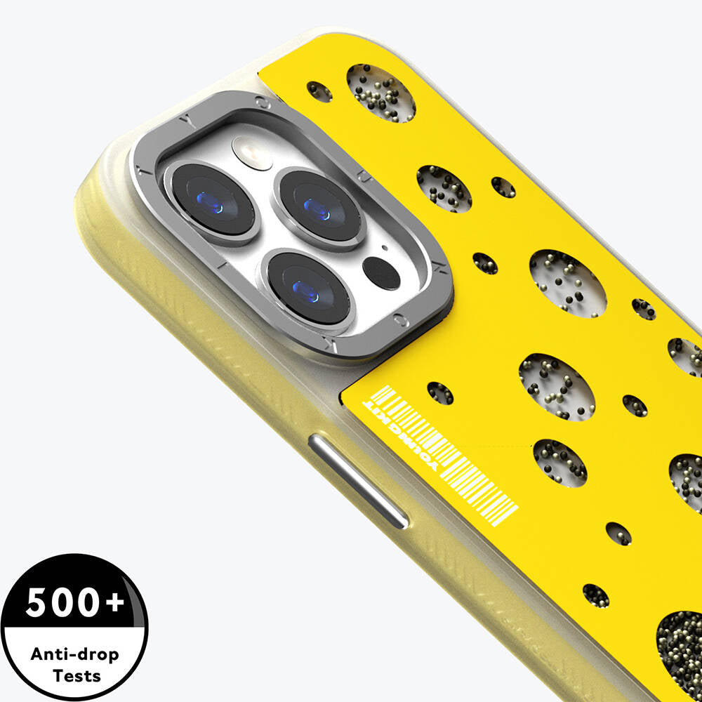 Apple iPhone 14 Pro Max Kılıf Magsafe Şarj Özellikli Youngkit Quicksand Beads Serisi Kapak Kırmızı