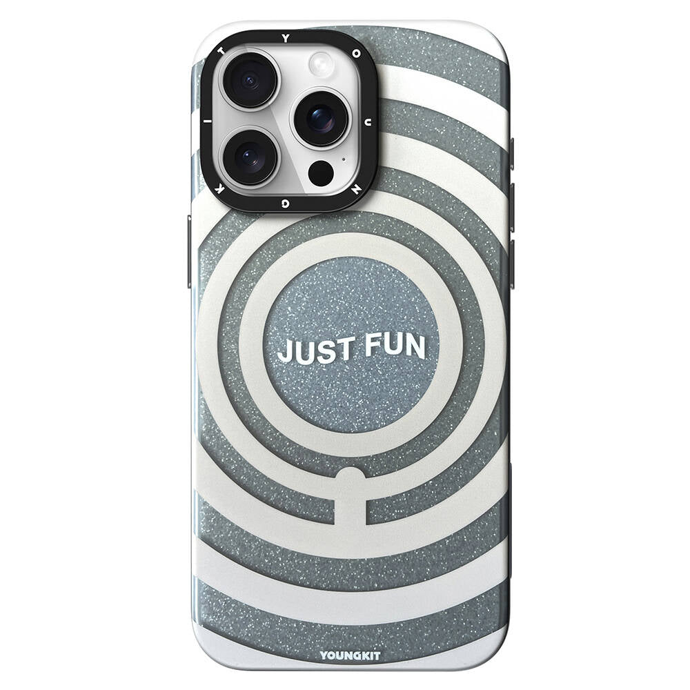 Apple iPhone 14 Pro Max Kılıf Magsafe Şarj Özellikli Youngkit Star Dazzle Serisi Kapak Pembe