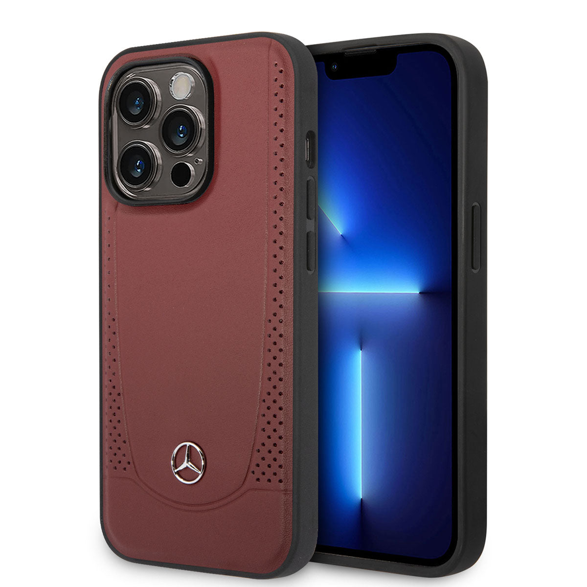 Apple iPhone 14 Pro Max Kılıf Mercedes Benz Magsafe Şarj Özellikli Urban Deri Kapak Siyah