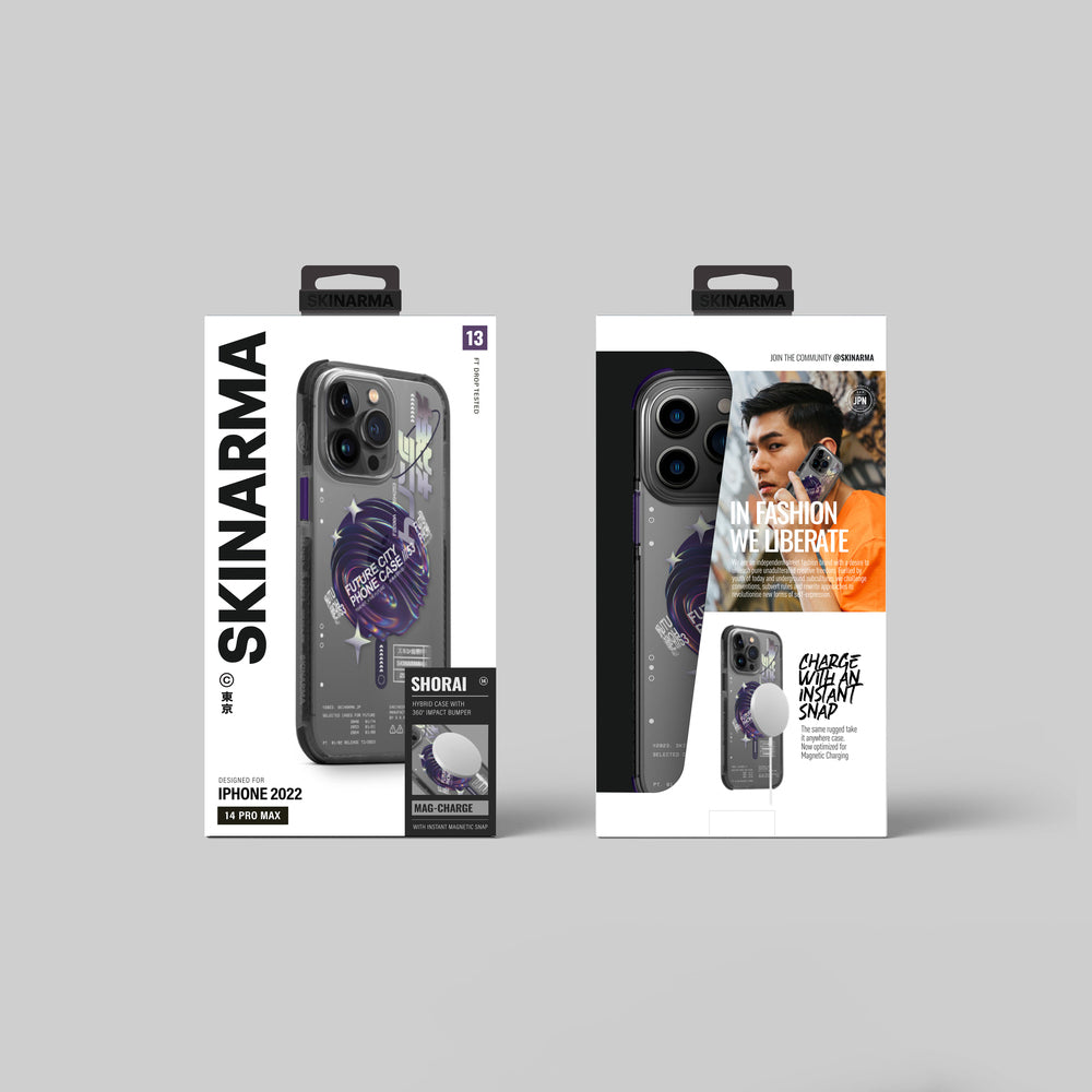 Apple iPhone 14 Pro Max Kılıf SkinArma Şeffaf Airbag Tasarımlı Magsafe Şarj Özellikli Shorai Kapak Kırmızı