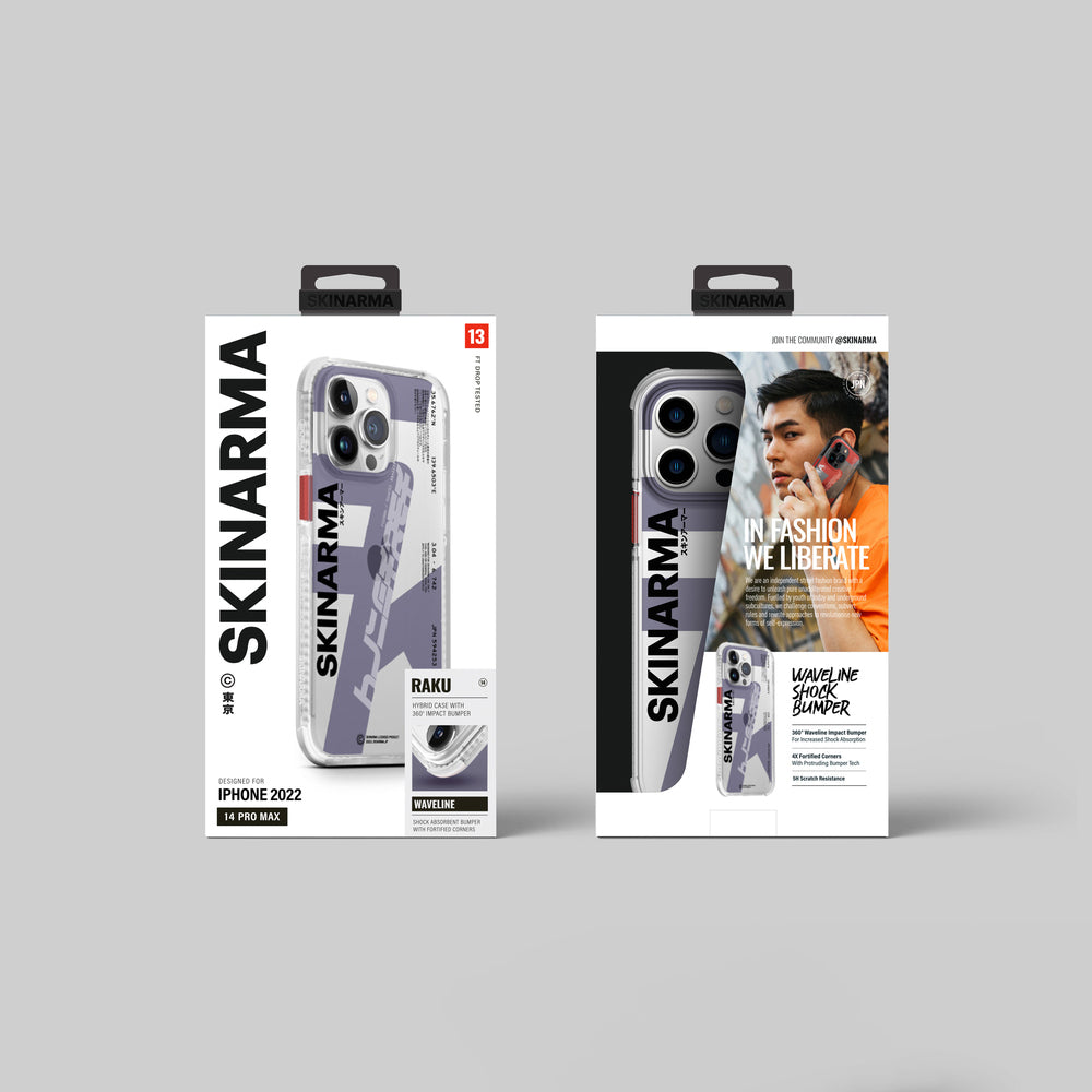 Apple iPhone 14 Pro Max Kılıf SkinArma Şeffaf Airbag Tasarımlı Raku Kapak Mor