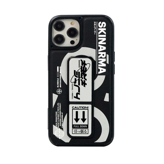 Apple iPhone 14 Pro Max Kılıf SkinArma Standlı Deri Görünümlü Bango Kapak Gümüş