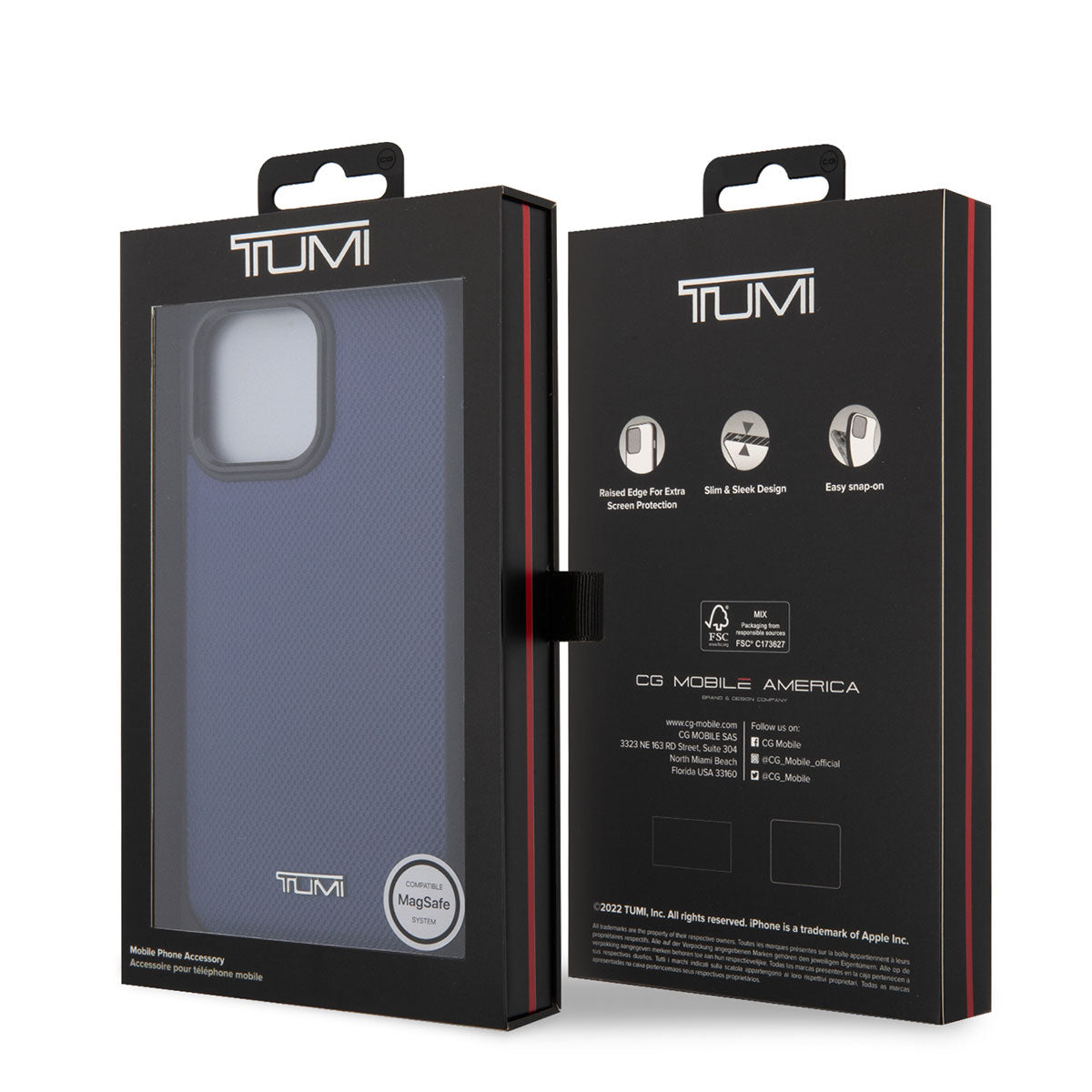 Apple iPhone 14 Pro Max Kılıf TUMI Magsafe Şarj Özellikli Deri Noktalı Dizayn Kapak Mavi