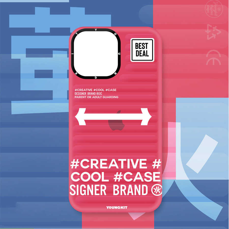 Apple iPhone 14 Pro Max Kılıf YoungKit Luggage FireFly Serisi Kapak Mavi