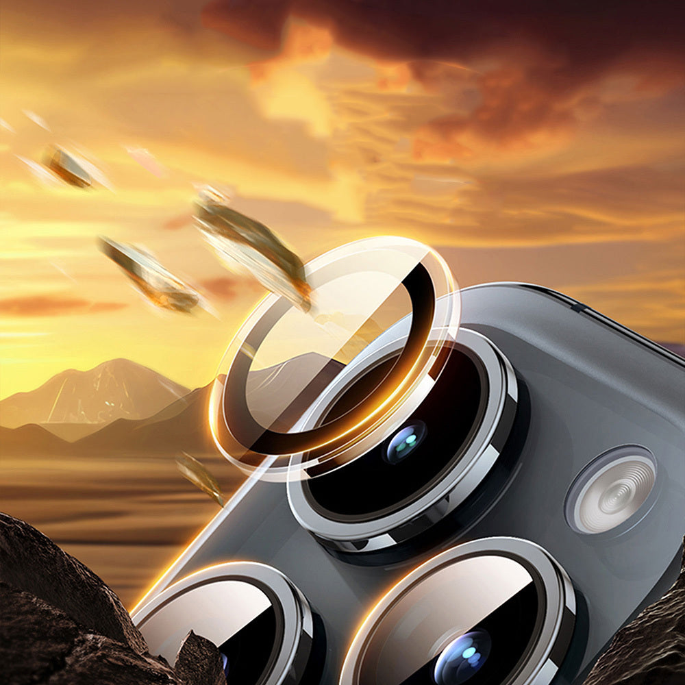 Apple iPhone 14 Pro Wiwu LG-007 Lens Guard Oleofobik Anti Reflective Kamera Lens Koruyucu + Kolay Uygulama Aparatlı Şeffaf