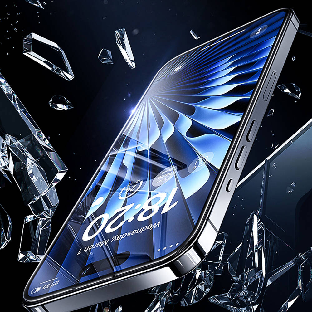 Apple iPhone 15 Benks Glass Warrior HD Cam Ekran Koruyucu + Kolay Uygulama Aparatlı Siyah