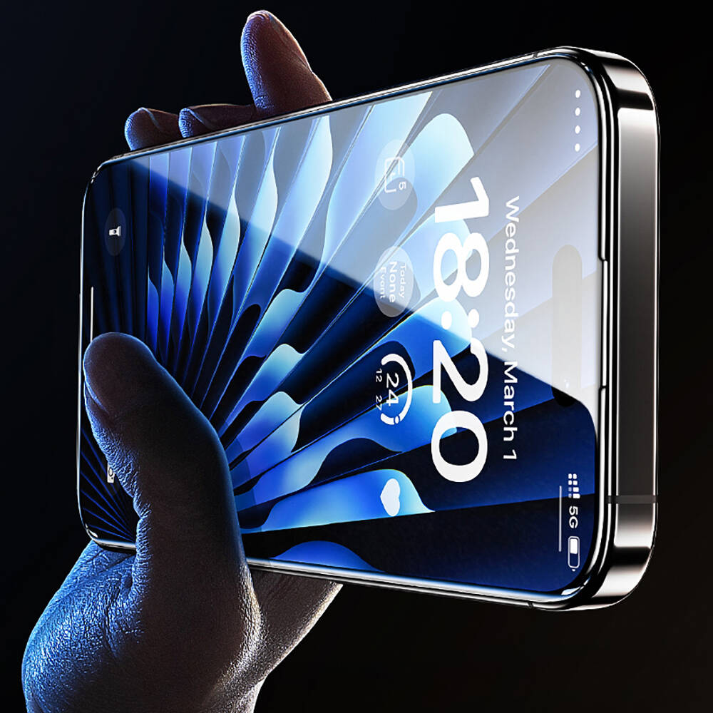 Apple iPhone 15 Benks Glass Warrior HD Cam Ekran Koruyucu + Kolay Uygulama Aparatlı Siyah