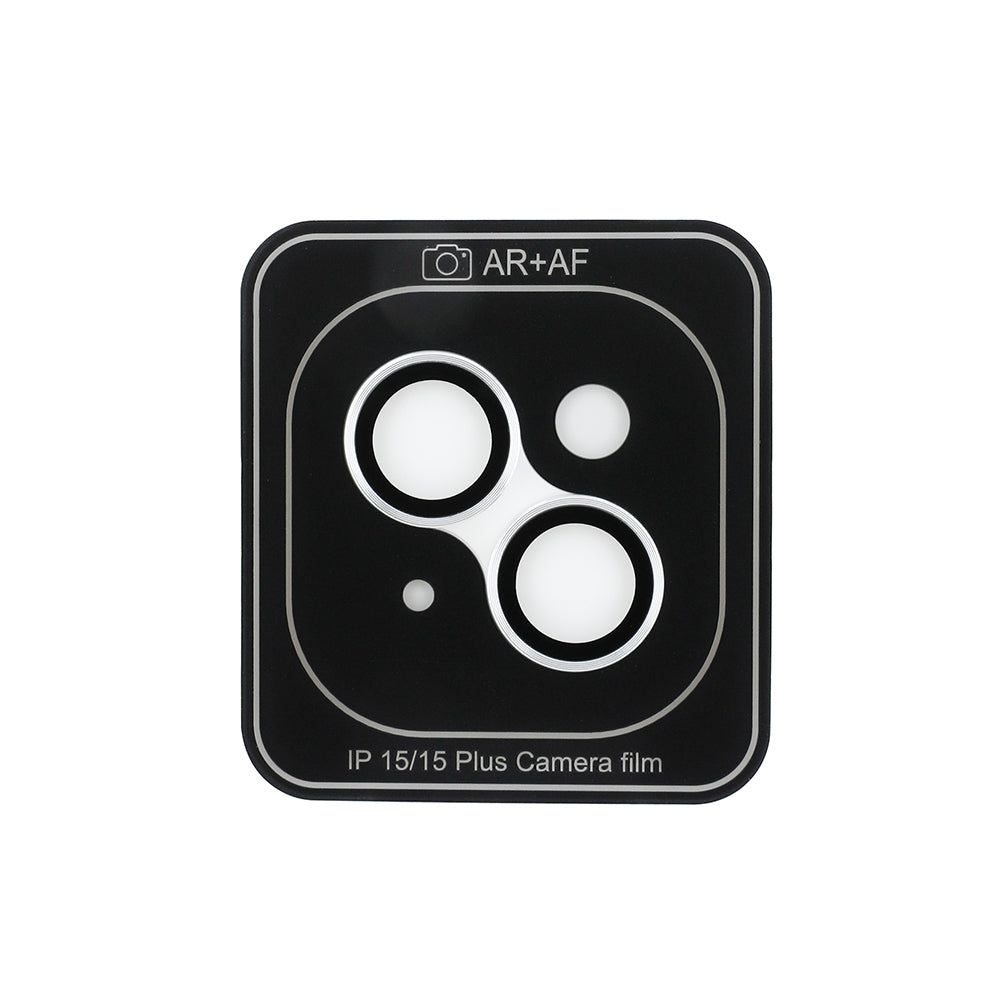 Apple iPhone 15 Guess Orjinal Lisanslı Metal Kamera Lens Koruyucu Gümüş