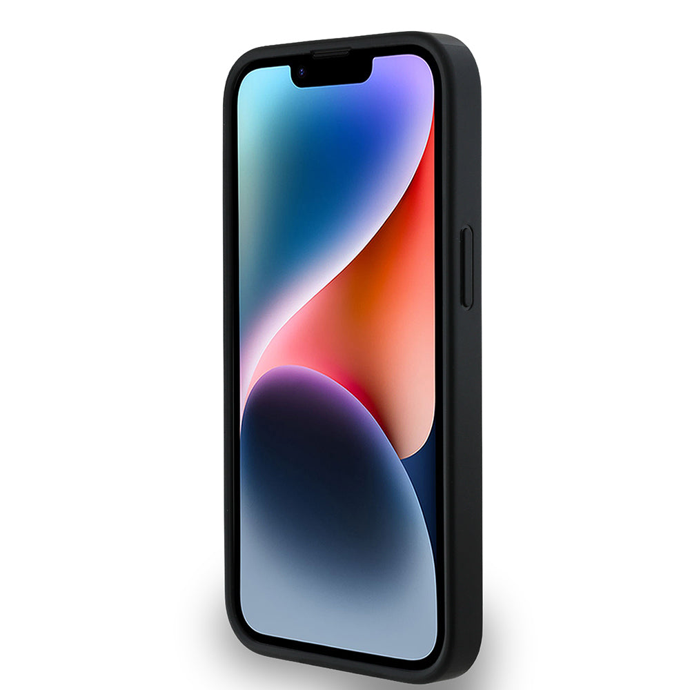 Apple iPhone 15 Kılıf DKNY Orjinal Lisanslı M-safe Şarj Özellikli 3D Yazılı Grid Pattern Kapak Kahverengi