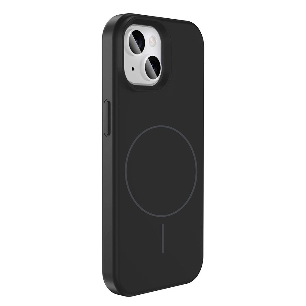 Apple iPhone 15 Kılıf M-safe Şarj Özellikli Sıvı Teknolojili Silinebilir Sert Zore Kivi Kapak Lavendery Gray