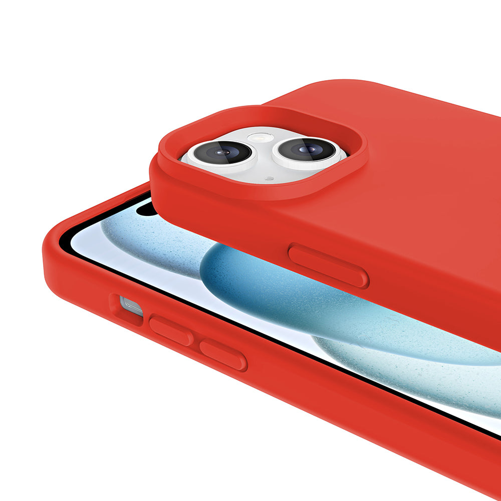 Apple iPhone 15 Kılıf M-safe Şarj Özellikli Sıvı Teknolojili Silinebilir Sert Zore Kivi Kapak Lavendery Gray