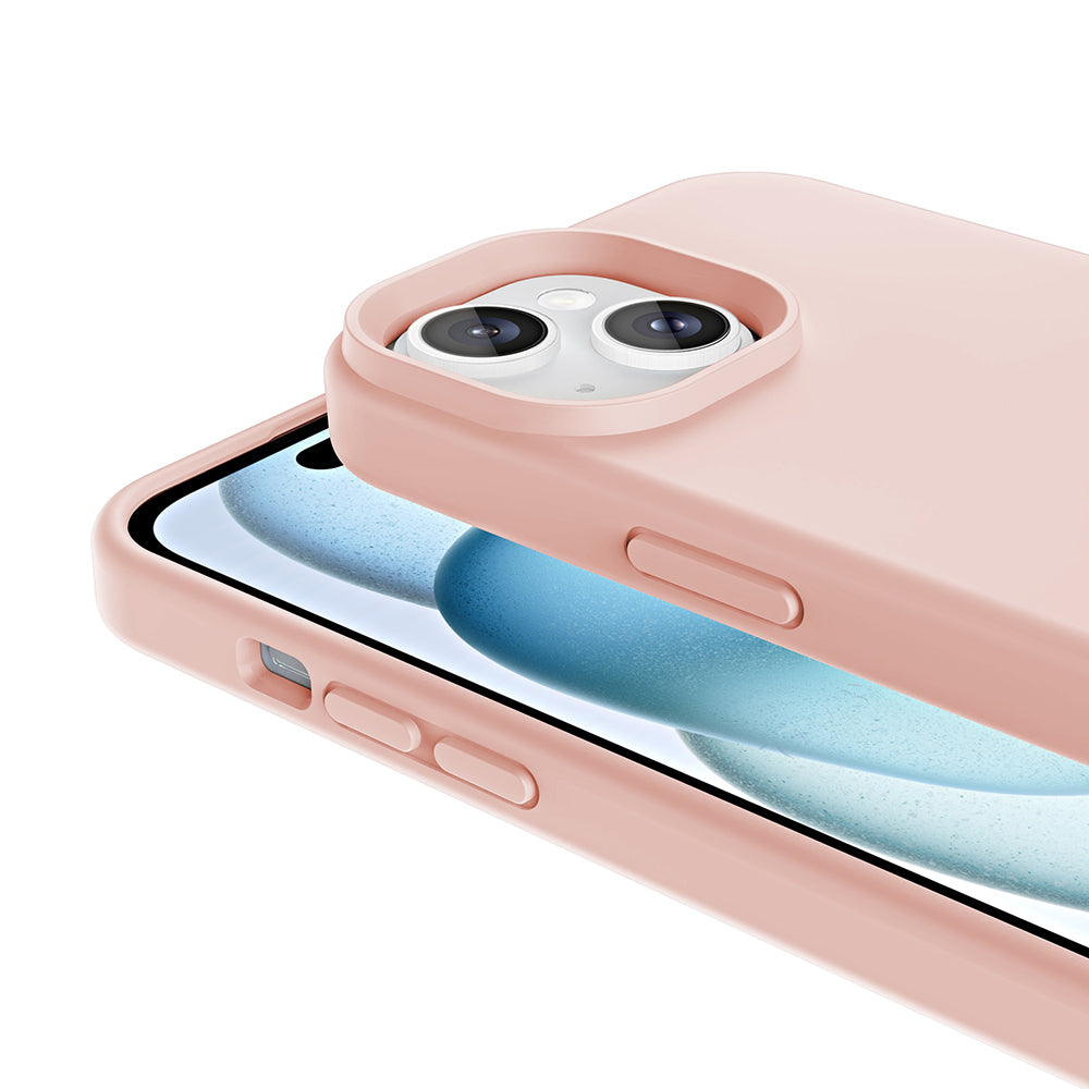 Apple iPhone 15 Kılıf M-safe Şarj Özellikli Sıvı Teknolojili Silinebilir Sert Zore Kivi Kapak Titanyum-Gri