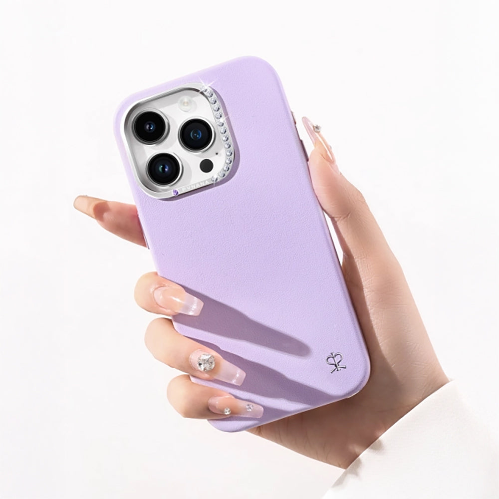 Apple iPhone 15 Kılıf Suni Deri Tasarımlı Pynana Starry Serisi Kapak Yeşil