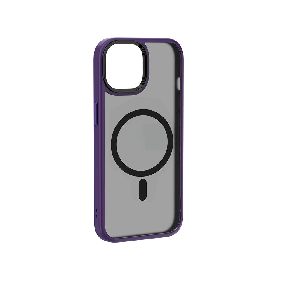 Apple iPhone 15 Kılıf Wiwu FGG-011 Magsafe Şarj Özellikli Kamera Korumalı Kapak Mavi