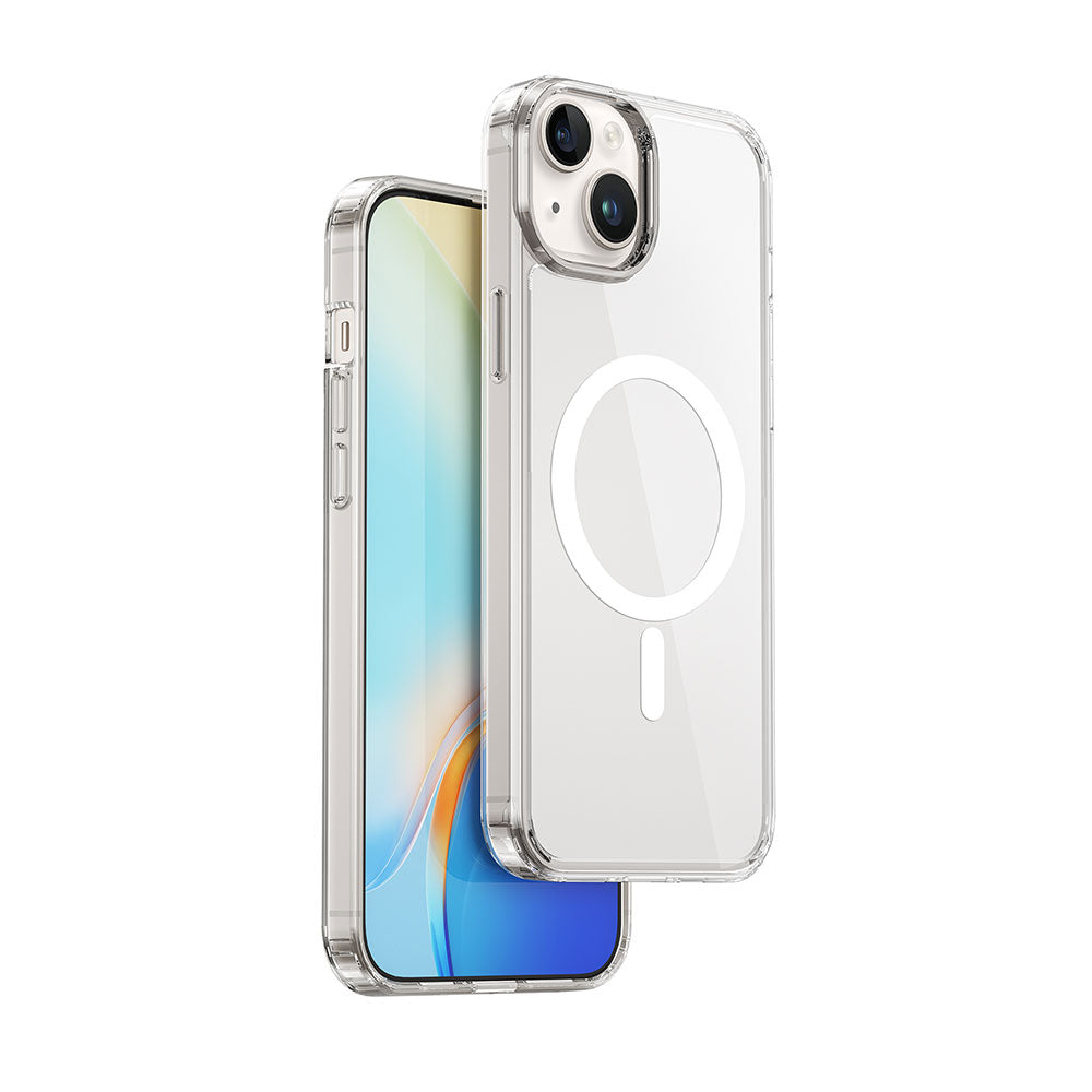 Apple iPhone 15 Kılıf Wiwu MCC-101 Magnetic Crystal Sert PC Kapak Renksiz