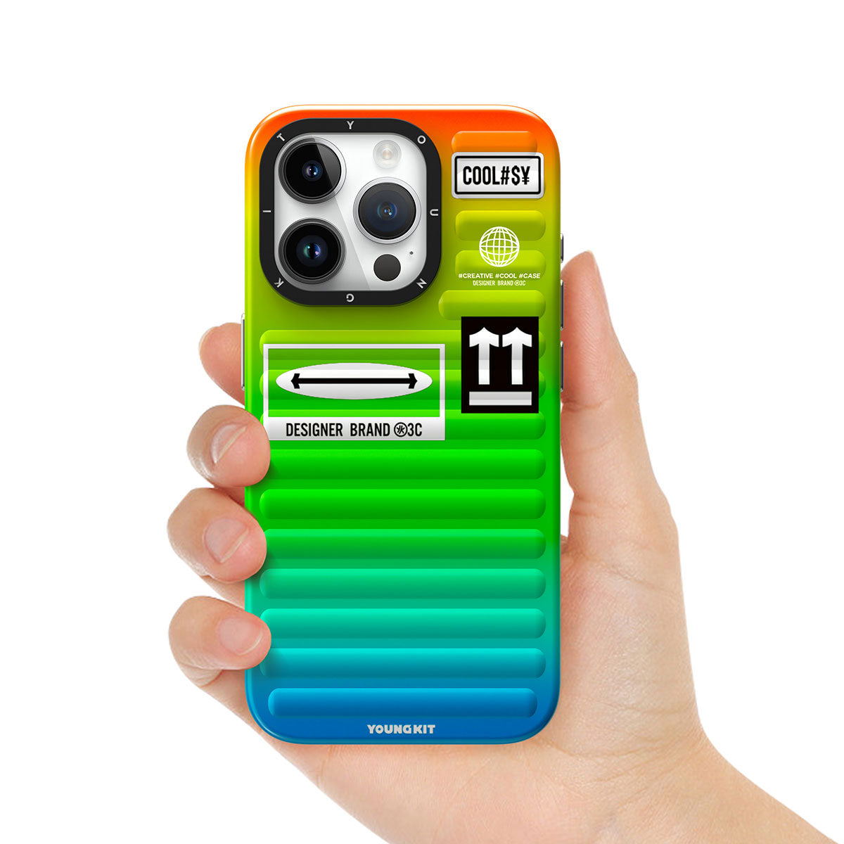 Apple iPhone 15 Kılıf YoungKit The Secret Color Serisi Kapak Mavi