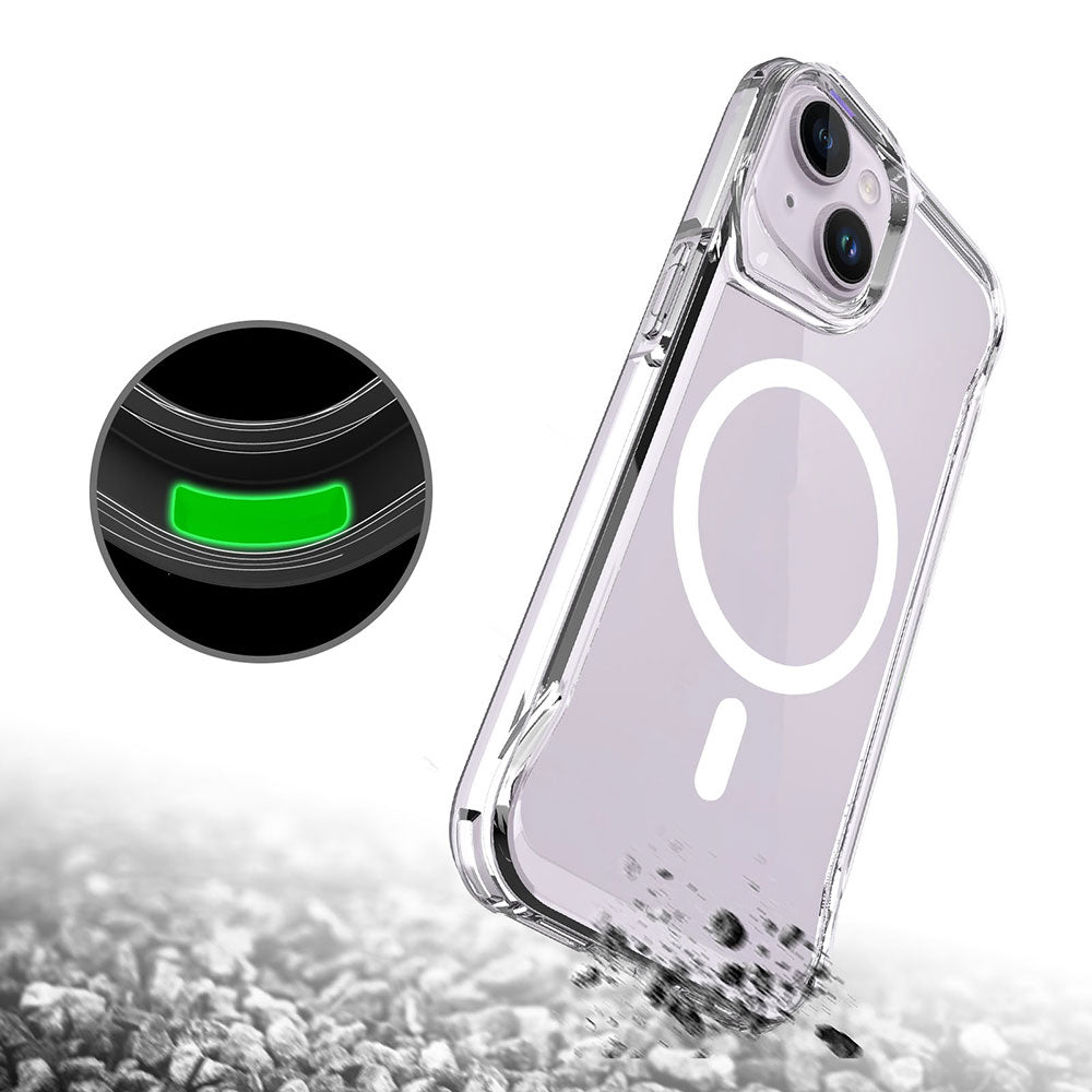 Apple iPhone 15 Kılıf Zore M-safe Şarj Özellikli T-Max M-safe Kapak Renksiz