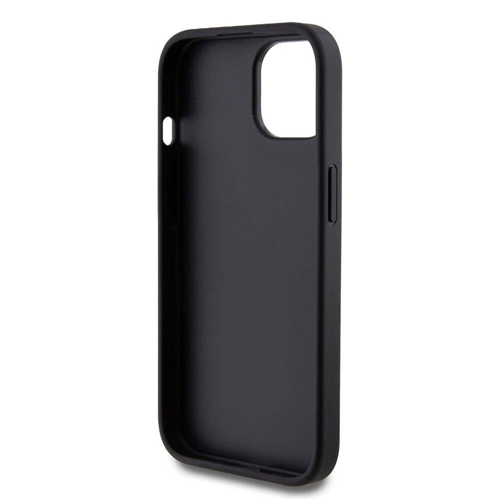 Apple iPhone 15 Plus Kılıf Guess Orjinal Lisanslı 4G Büyük Metal Logolu Glitter Kapak Pembe