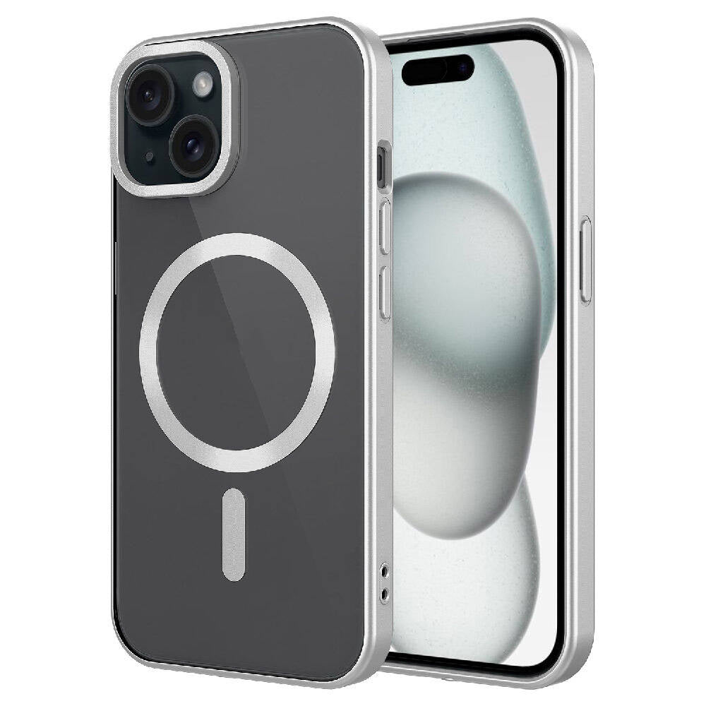 Apple iPhone 15 Plus Kılıf Mat Tasarımlı M-safe Wireless Şarj Özellikli Zore Mat Setro Kapak Siyah