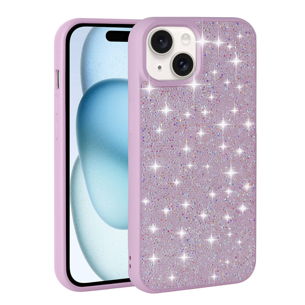 Apple iPhone 15 Plus Kılıf Parlak Taşlı Tasarım Zore Pırlanta Kapak Siyah