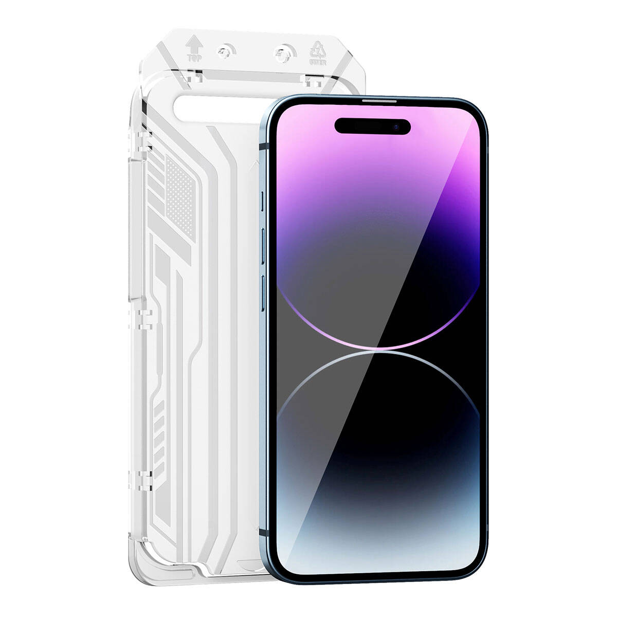 Apple iPhone 15 Plus Wiwu SQ-005 Easy İnstall iVista Super Hardness Ekran Koruyucu Siyah