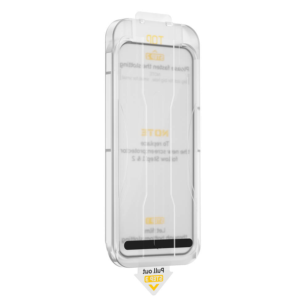 Apple iPhone 15 Plus Wiwu SQ-008 Oleofobik Easy Install Darbeye Karşı Dayanıklı Temperli Cam Ekran Koruyucu + Kolay Uygulama Aparatlı Siyah