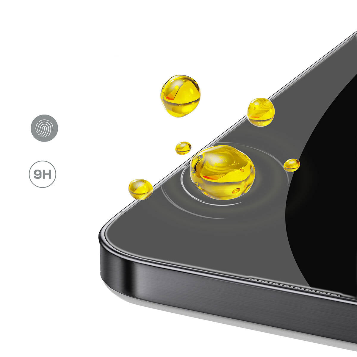 Apple iPhone 15 Plus Zore Rika Premium Privacy Temperli Cam Ekran Koruyucu Siyah