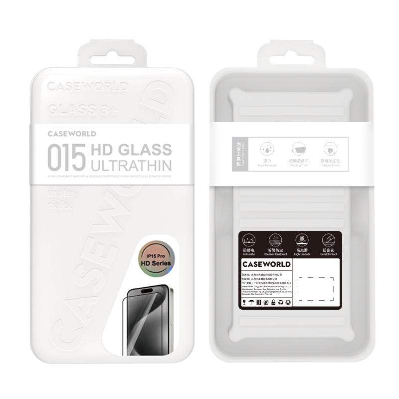 Apple iPhone 15 Pro CaseWorld Ultra-Thin Serisi 0.15mm HD Cam Ekran Koruyucu Şeffaf
