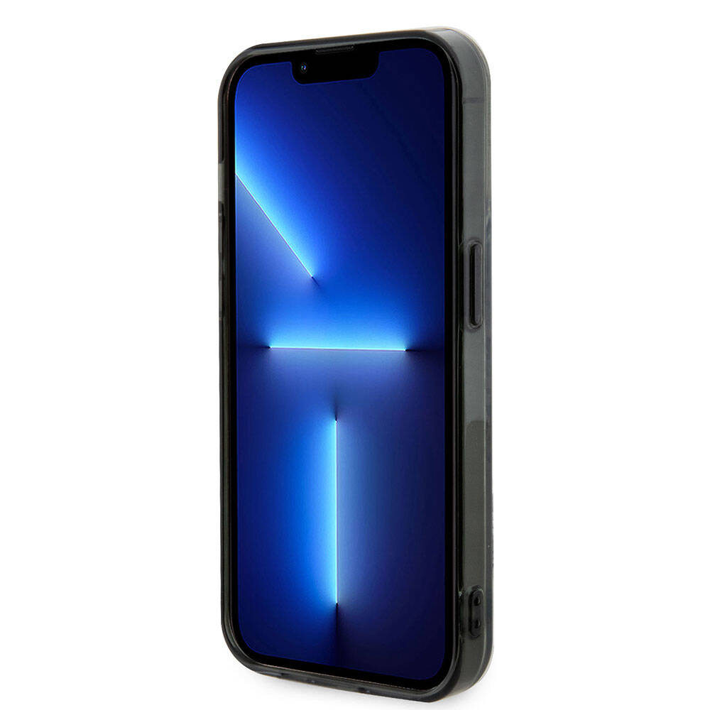 Apple iPhone 15 Pro Kılıf AMG Orjinal Lisanslı Magsafe Şarj Özellikli Transparan Dörtgen Desenli Kapak Renksiz