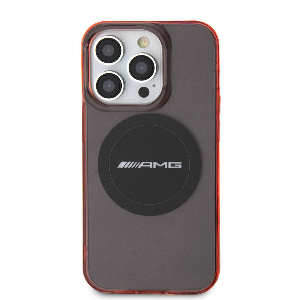 Apple iPhone 15 Pro Kılıf AMG Orjinal Lisanslı Magsafe Şarj Özellikli Transparan Timeless Kapak Siyah