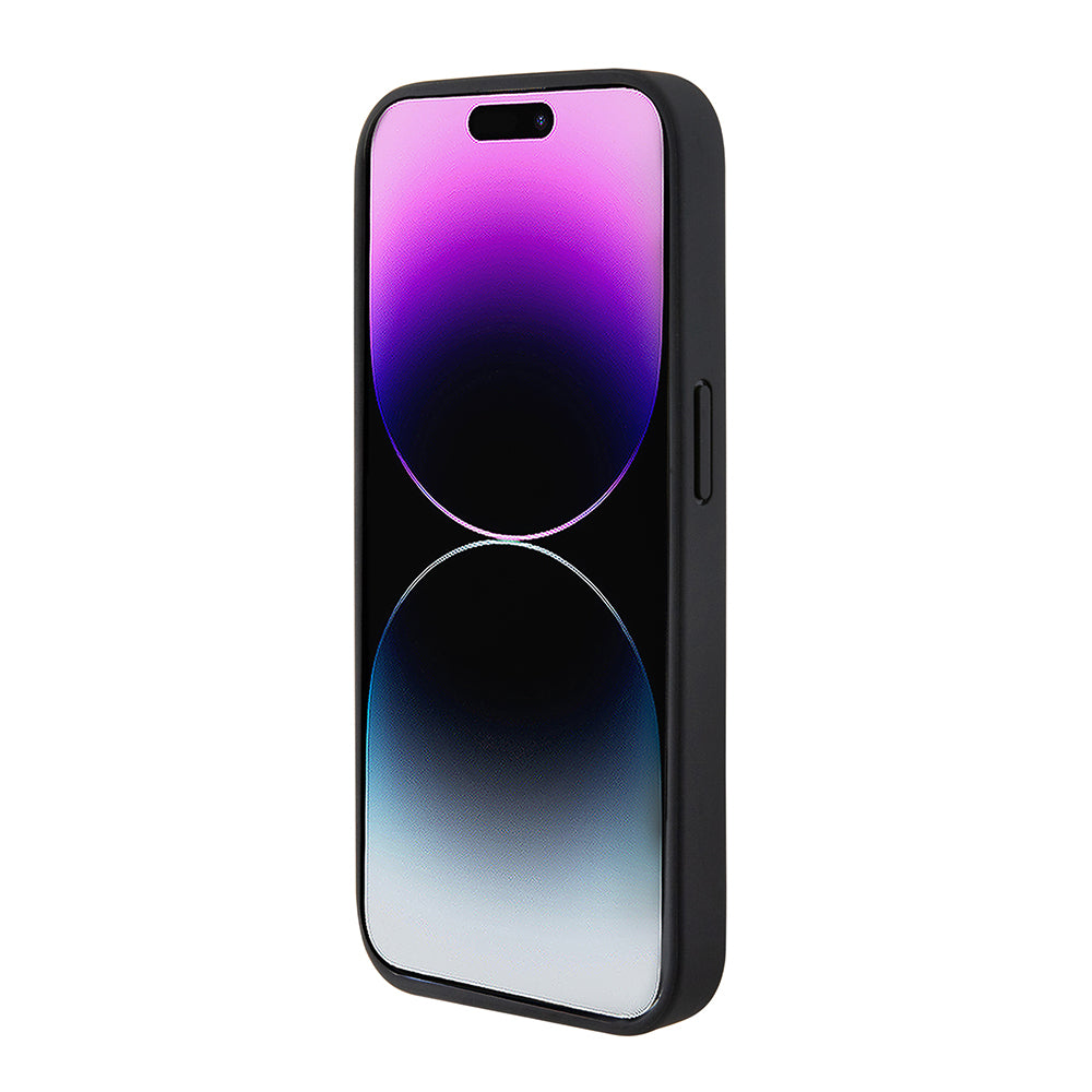 Apple iPhone 15 Pro Kılıf Ferrari Orjinal Lisanslı Deri Dikişli Arka Yüzey Metal Logo Tasarımlı Kapak Kırmızı