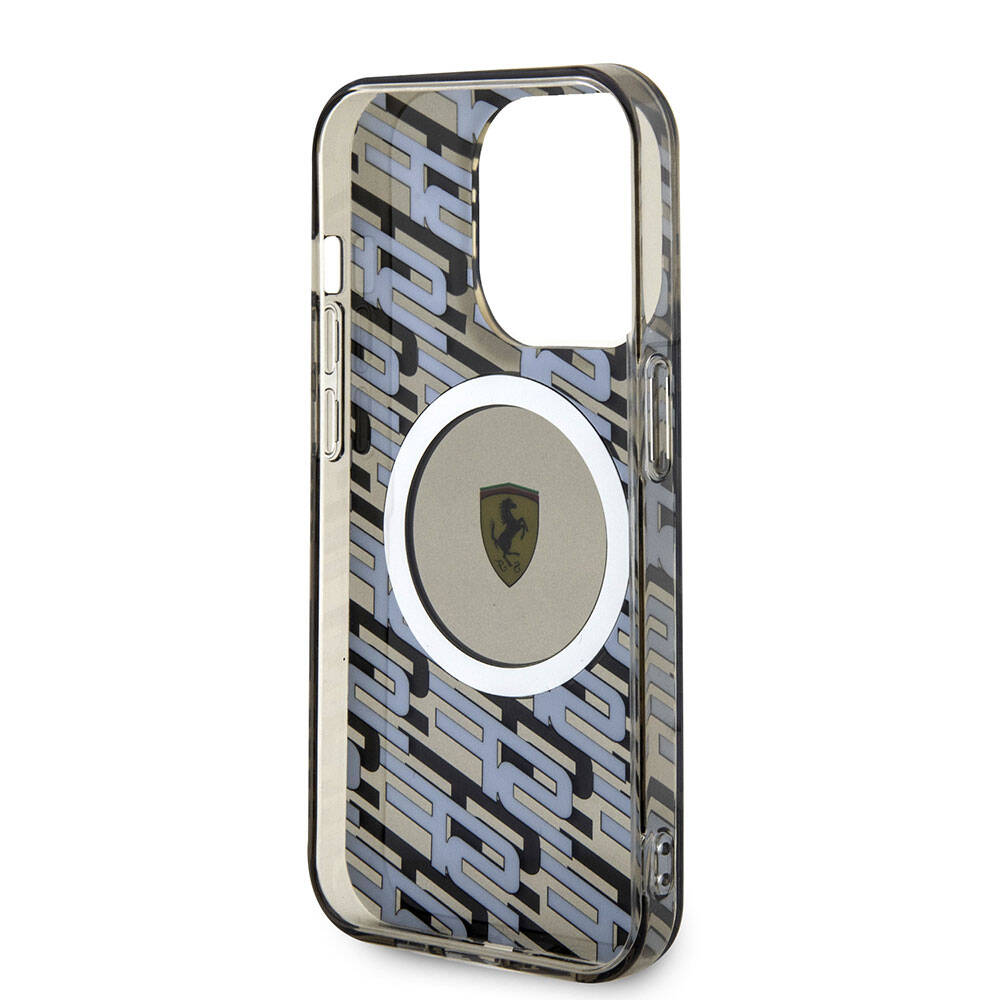 Apple iPhone 15 Pro Kılıf Ferrari Orjinal Lisanslı Magsafe Şarj Özellikli Multi SF Kapak Sarı