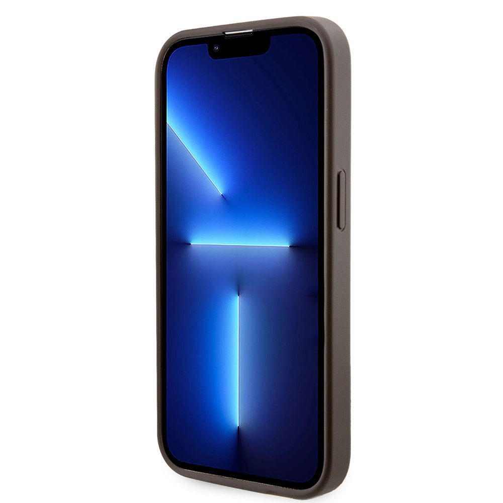 Apple iPhone 15 Pro Kılıf Guess Orjinal Lisanslı Magsafe Şarj Özellikli 4G Şerit Tasarımlı Printed Kapak Pembe