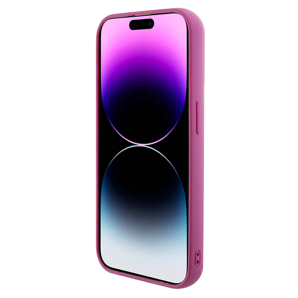 Apple iPhone 15 Pro Kılıf Guess Orjinal Lisanslı Pullu Arka Yüzey Metal Yazı Logolu Sequin Script Kapak Siyah