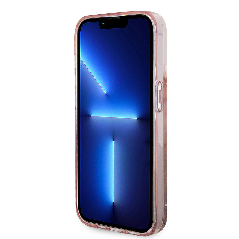 Apple iPhone 15 Pro Kılıf Hello Kitty Orjinal Lisanslı İkonik Sıvılı Glitter Kapak Renksiz