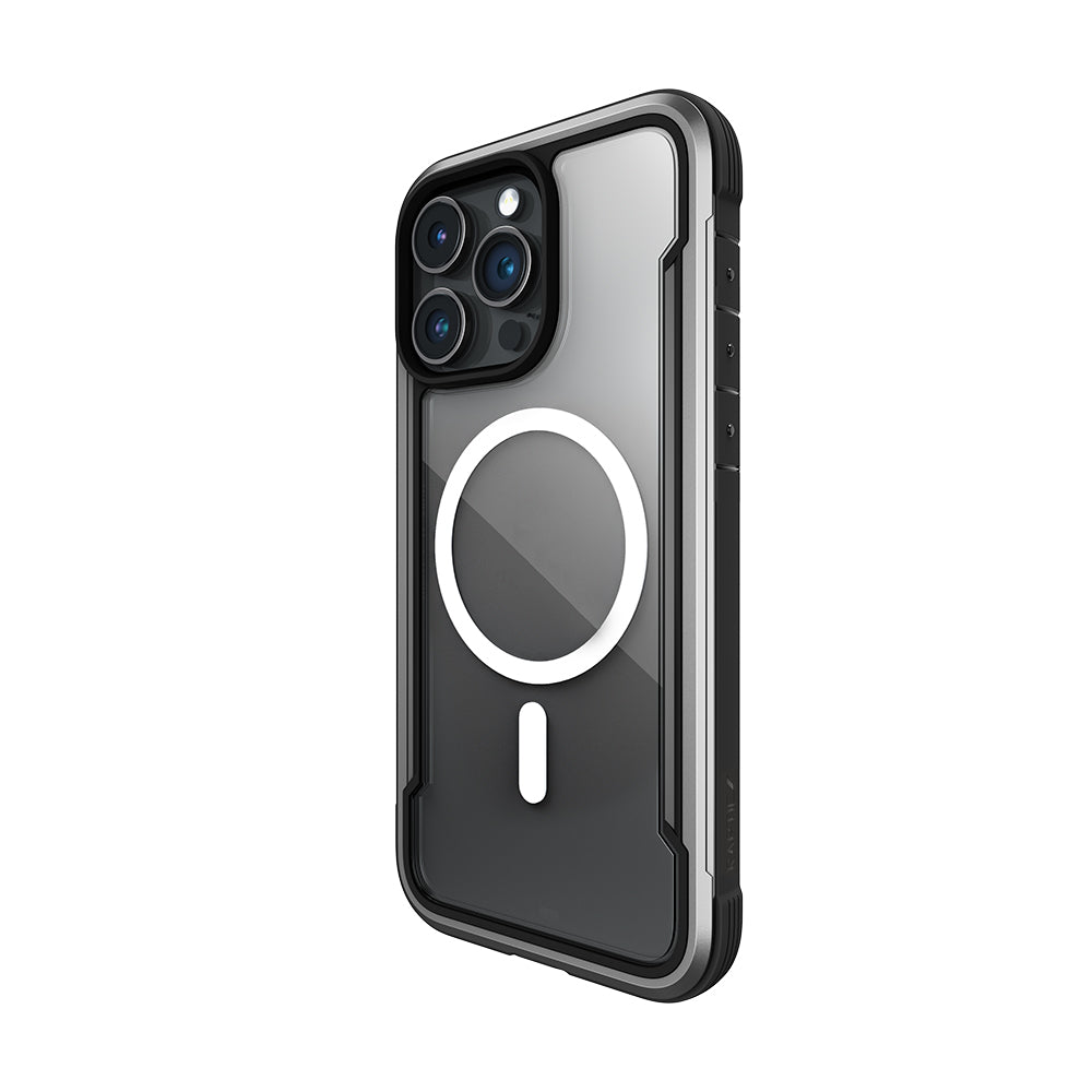 Apple iPhone 15 Pro Kılıf M-safe Şarj Özellikli Airbagli Raptic Shield Serisi Şeffaf Arka Yüzey Kapak Kırmızı