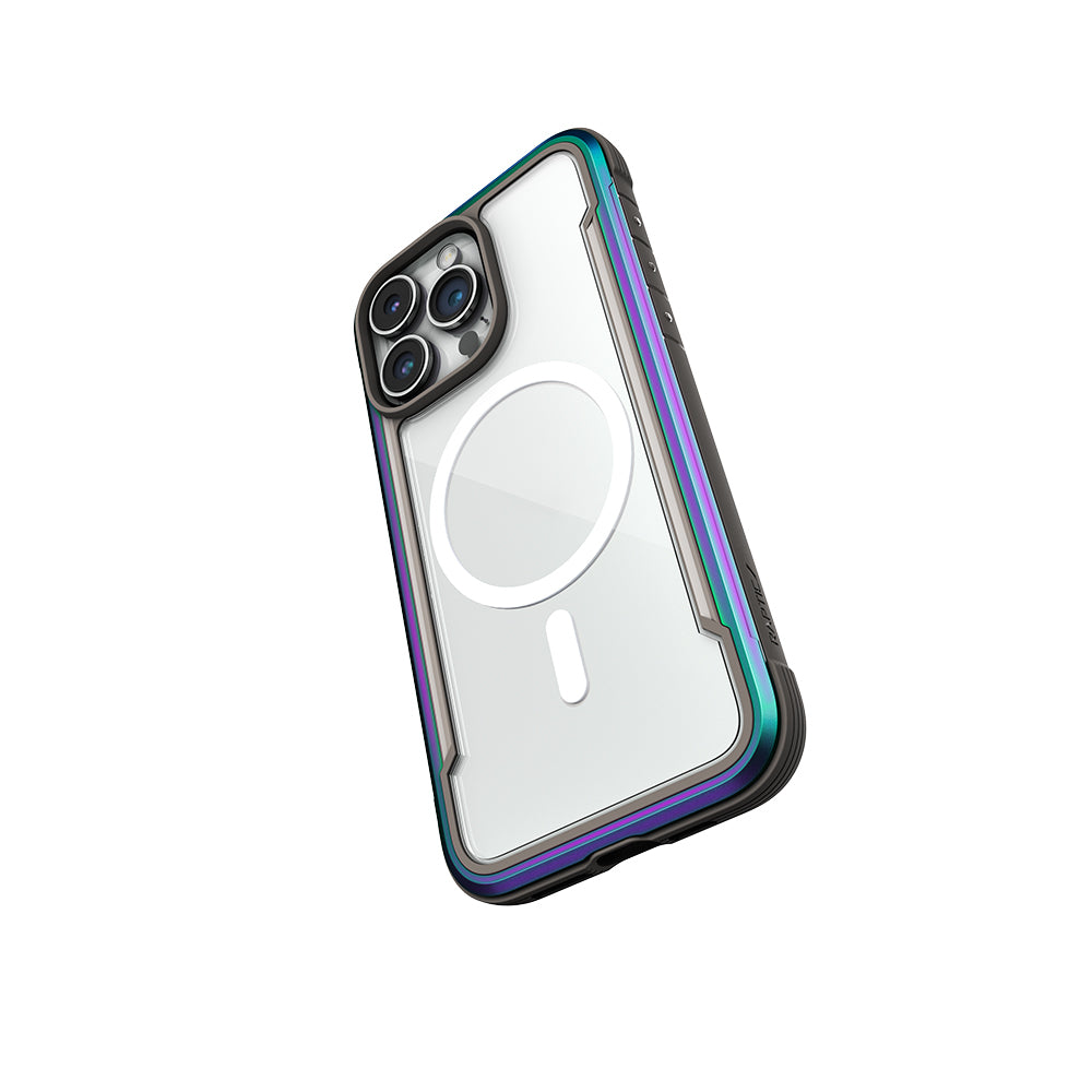 Apple iPhone 15 Pro Kılıf M-safe Şarj Özellikli Airbagli Raptic Shield Serisi Şeffaf Arka Yüzey Kapak Colorful