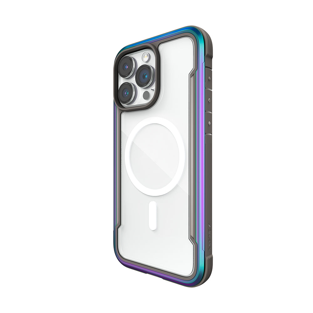 Apple iPhone 15 Pro Kılıf M-safe Şarj Özellikli Airbagli Raptic Shield Serisi Şeffaf Arka Yüzey Kapak Colorful