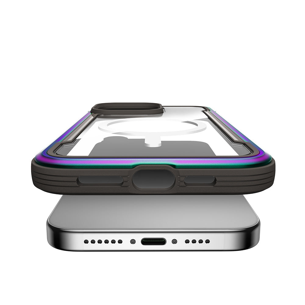 Apple iPhone 15 Pro Kılıf M-safe Şarj Özellikli Airbagli Raptic Shield Serisi Şeffaf Arka Yüzey Kapak Siyah