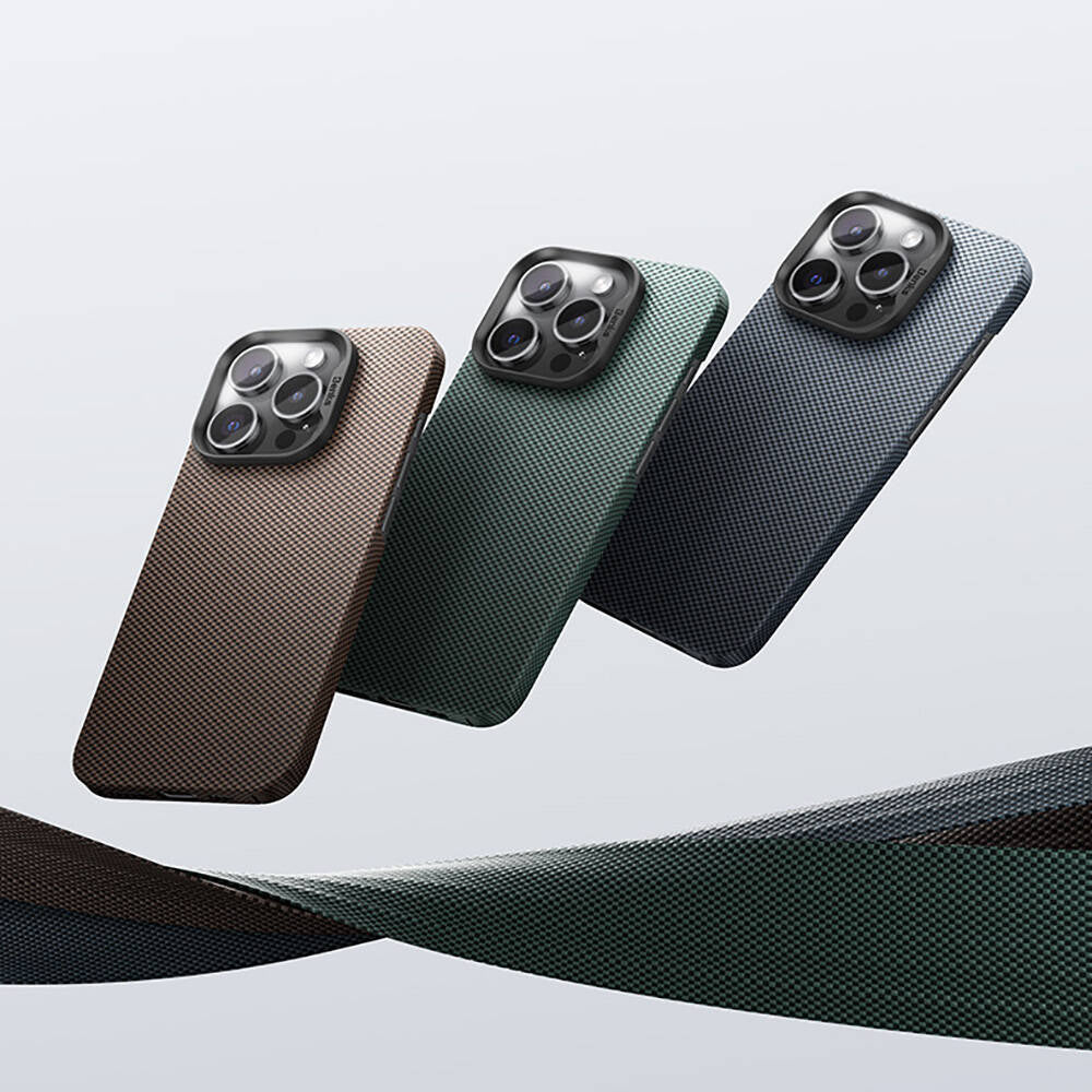 Apple iPhone 15 Pro Kılıf Magsafe Şarj Özellikli Benks ArmorTint Serisi ArmorAir Kevlar Kapak Gold